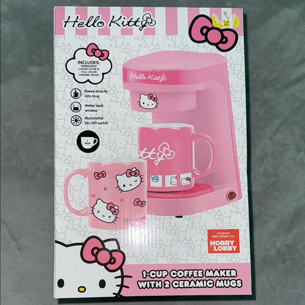 Hello Kitty Pink Coffee Brewer Set